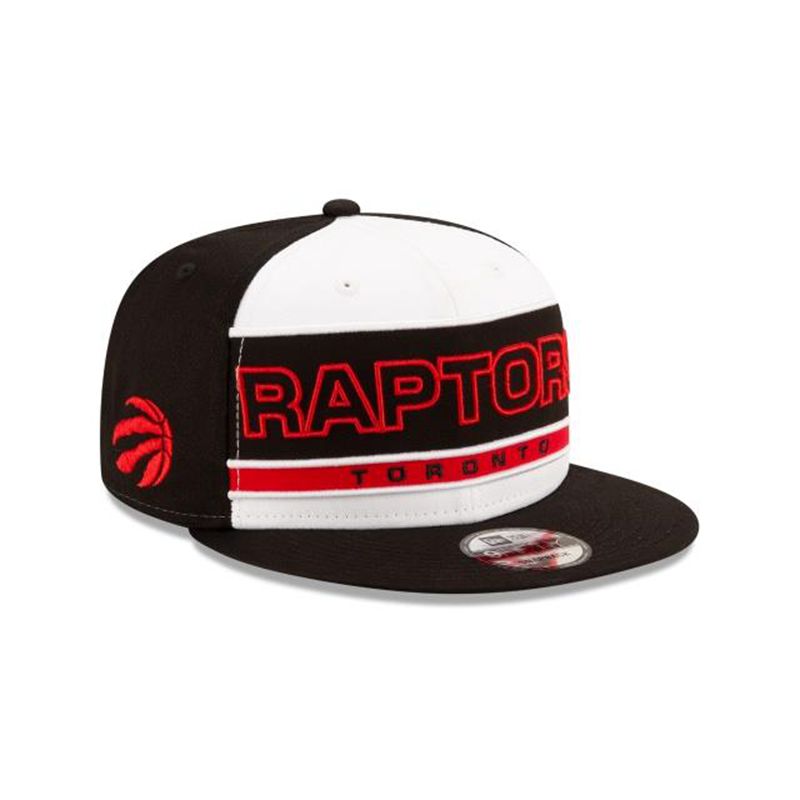 NBA Toronto Raptors Stripe 9Fifty Snapback (EOL4134) - Black New Era Caps